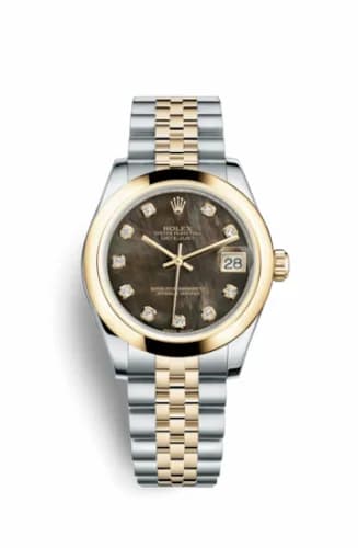 Rolex Datejust 31 Rolesor Yellow Domed / Jubilee / Black MOP 178243-0070 — фото часов Rolex Datejust 31 Rolesor Yellow Domed / Jubilee / Black MOP 178243-0070 — фото часов