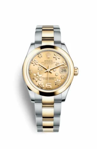 Rolex Datejust 31 Rolesor Yellow Domed / Oyster / Champagne Floral 178243-0078 — фото часов Rolex Datejust 31 Rolesor Yellow Domed / Oyster / Champagne Floral 178243-0078 — фото часов
