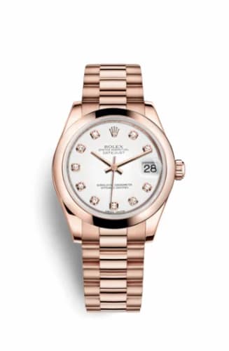 Rolex Datejust 31 Everose Domed / President / White Diamond 178245f-0001 — фото часов Rolex Datejust 31 Everose Domed / President / White Diamond 178245f-0001 — фото часов