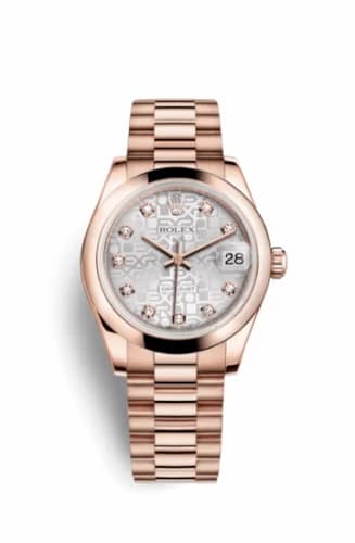 Rolex Datejust 31 Everose Domed / President / Silver Computer 178245f-0006 — фото часов Rolex Datejust 31 Everose Domed / President / Silver Computer 178245f-0006 — фото часов