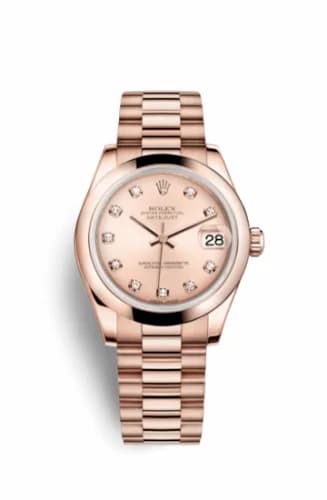 Rolex Datejust 31 Everose Domed / President / Pink Diamond 178245f-0010 — фото часов Rolex Datejust 31 Everose Domed / President / Pink Diamond 178245f-0010 — фото часов
