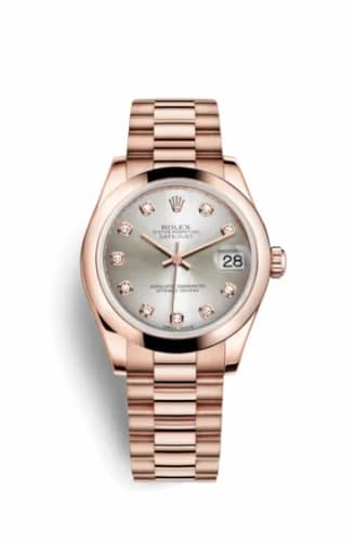 Rolex Datejust 31 Everose Domed / President / Silver Diamond 178245f-0016 — фото часов Rolex Datejust 31 Everose Domed / President / Silver Diamond 178245f-0016 — фото часов