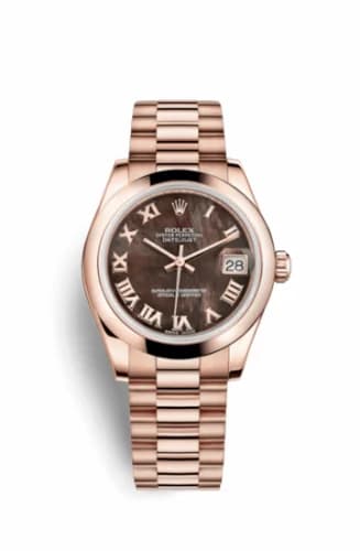 Rolex Datejust 31 Everose Domed / President / Brown MOP Roman 178245f-0021 — фото часов Rolex Datejust 31 Everose Domed / President / Brown MOP Roman 178245f-0021 — фото часов