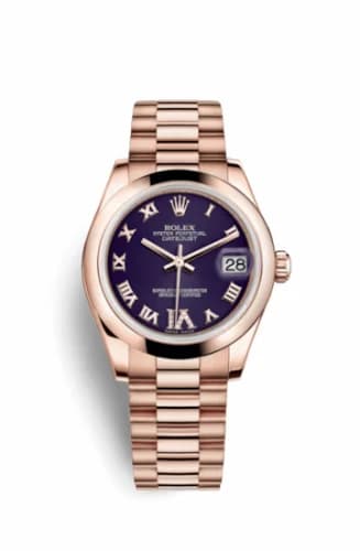 Rolex Datejust 31 Everose Domed / President / Purple Roman 178245f-0033 — фото часов Rolex Datejust 31 Everose Domed / President / Purple Roman 178245f-0033 — фото часов