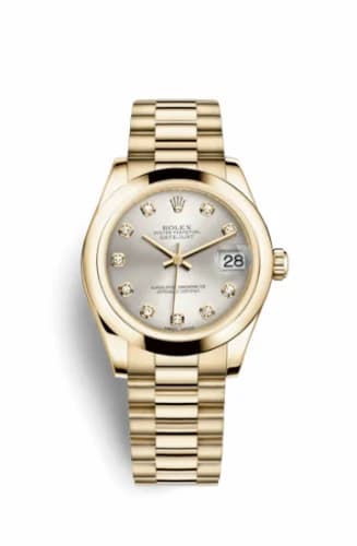 Rolex Datejust 31 Yellow Gold Domed / President / Silver Diamonds 178248-0039 — фото часов Rolex Datejust 31 Yellow Gold Domed / President / Silver Diamonds 178248-0039 — фото часов