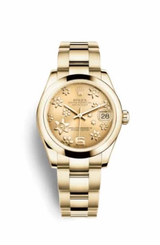 Rolex Datejust 31 Yellow Gold Domed / Oyster / Champagne Floral 178248-0085 — фото часов Rolex Datejust 31 Yellow Gold Domed / Oyster / Champagne Floral 178248-0085 — фото часов