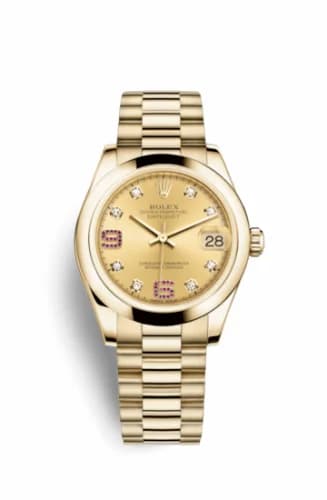Rolex Datejust 31 Yellow Gold Domed / President / Champagne Diamond 178248-0088 — фото часов Rolex Datejust 31 Yellow Gold Domed / President / Champagne Diamond 178248-0088 — фото часов