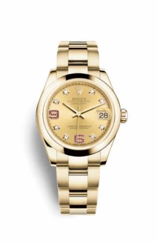 Rolex Datejust 31 Yellow Gold Domed / Oyster / Champagne Diamond 178248-0090 — фото часов Rolex Datejust 31 Yellow Gold Domed / Oyster / Champagne Diamond 178248-0090 — фото часов