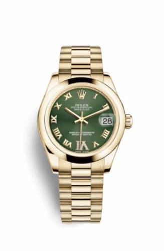 Rolex Datejust 31 Yellow Gold Domed / President / Olive Roman 178248-0094 — фото часов Rolex Datejust 31 Yellow Gold Domed / President / Olive Roman 178248-0094 — фото часов