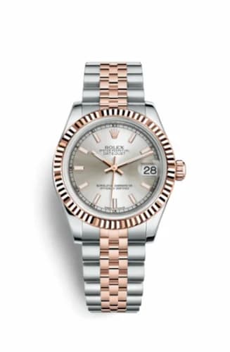 Rolex Datejust 31 Rolesor Everose Fluted / Jubilee / Silver 178271-0003 — фото часов Rolex Datejust 31 Rolesor Everose Fluted / Jubilee / Silver 178271-0003 — фото часов