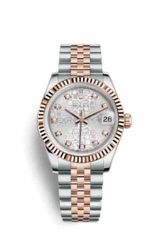 Rolex Datejust 31 Rolesor Everose Fluted / Jubilee / Silver Computer 178271-0024. — фото часов Rolex Datejust 31 Rolesor Everose Fluted / Jubilee / Silver Computer 178271-0024. — фото часов