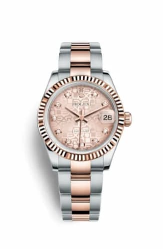 Rolex Datejust 31 Rolesor Everose Fluted / Oyster / Pink Computer 178271-0038 — фото часов Rolex Datejust 31 Rolesor Everose Fluted / Oyster / Pink Computer 178271-0038 — фото часов