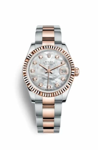 Rolex Datejust 31 Rolesor Everose Fluted / Oyster / MOP 178271-0058 — фото часов Rolex Datejust 31 Rolesor Everose Fluted / Oyster / MOP 178271-0058 — фото часов