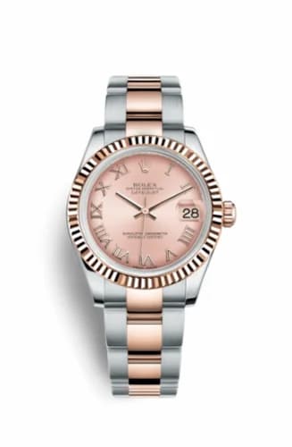 Rolex Datejust 31 Rolesor Everose Fluted / Oyster / Pink Roman 178271-0062 — фото часов Rolex Datejust 31 Rolesor Everose Fluted / Oyster / Pink Roman 178271-0062 — фото часов