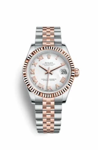 Rolex Datejust 31 Rolesor Everose Fluted / Jubilee / White Roman 178271-0067 — фото часов Rolex Datejust 31 Rolesor Everose Fluted / Jubilee / White Roman 178271-0067 — фото часов