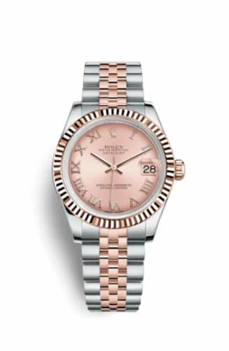 Rolex Datejust 31 Rolesor Everose Fluted / Jubilee / Pink Roman 178271-0068 — фото часов Rolex Datejust 31 Rolesor Everose Fluted / Jubilee / Pink Roman 178271-0068 — фото часов