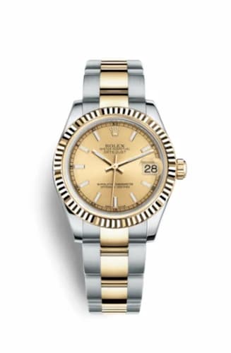 Rolex Datejust 31 Rolesor Yellow Fluted / Oyster / Champagne 178273-0009 — фото часов Rolex Datejust 31 Rolesor Yellow Fluted / Oyster / Champagne 178273-0009 — фото часов