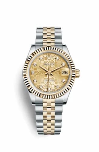 Rolex Datejust 31 Rolesor Yellow Fluted / Jubilee / Champagne Computer 178273-0013 — фото часов Rolex Datejust 31 Rolesor Yellow Fluted / Jubilee / Champagne Computer 178273-0013 — фото часов