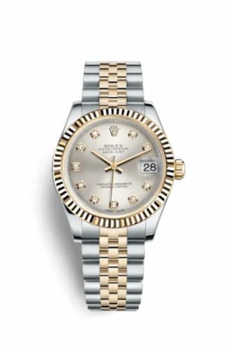 Rolex Datejust 31 Rolesor Yellow Fluted / Jubilee / Silver Diamond 178273-0015 — фото часов Rolex Datejust 31 Rolesor Yellow Fluted / Jubilee / Silver Diamond 178273-0015 — фото часов