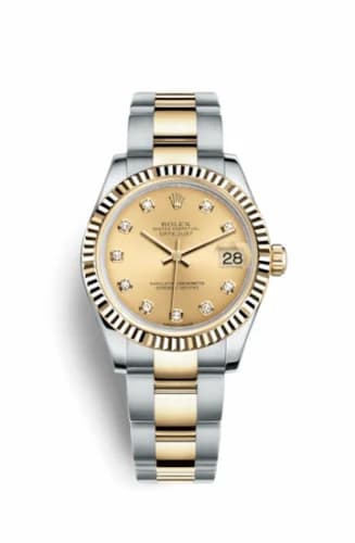 Rolex Datejust 31 Rolesor Yellow Fluted / Oyster / Champagne Diamond 178273-0018 — фото часов Rolex Datejust 31 Rolesor Yellow Fluted / Oyster / Champagne Diamond 178273-0018 — фото часов