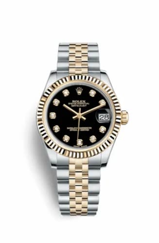 Rolex Datejust 31 Rolesor Yellow Fluted / Jubilee / Black Diamond 178273-0020 — фото часов Rolex Datejust 31 Rolesor Yellow Fluted / Jubilee / Black Diamond 178273-0020 — фото часов