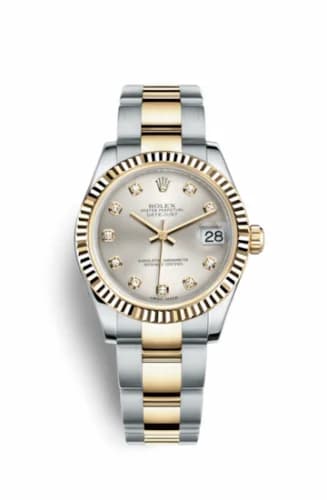 Rolex Datejust 31 Rolesor Yellow Fluted / Oyster / Silver Diamond 178273-0040 — фото часов Rolex Datejust 31 Rolesor Yellow Fluted / Oyster / Silver Diamond 178273-0040 — фото часов