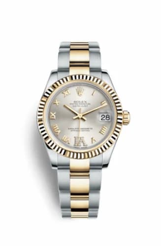 Rolex Datejust 31 Rolesor Yellow Fluted / Oyster / Silver Roman 178273-0094 — фото часов Rolex Datejust 31 Rolesor Yellow Fluted / Oyster / Silver Roman 178273-0094 — фото часов