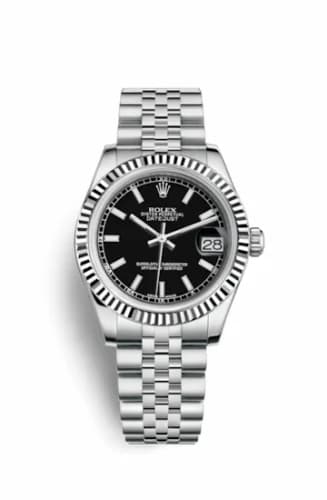 Rolex Datejust 31 Stainless Steel Fluted / Jubilee / Black 178274-0004 — фото часов Rolex Datejust 31 Stainless Steel Fluted / Jubilee / Black 178274-0004 — фото часов