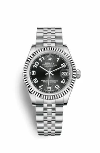 Rolex Datejust 31 Stainless Steel Fluted / Jubilee / Black - Arabic 178274-0005 — фото часов Rolex Datejust 31 Stainless Steel Fluted / Jubilee / Black - Arabic 178274-0005 — фото часов
