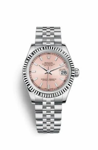 Rolex Datejust 31 Stainless Steel Fluted / Jubilee / Pink 178274-0012 — фото часов Rolex Datejust 31 Stainless Steel Fluted / Jubilee / Pink 178274-0012 — фото часов
