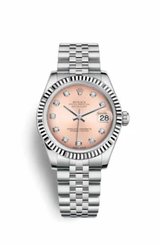 Rolex Datejust 31 Stainless Steel Fluted / Jubilee / Pink - Diamond 178274-0022 — фото часов Rolex Datejust 31 Stainless Steel Fluted / Jubilee / Pink - Diamond 178274-0022 — фото часов