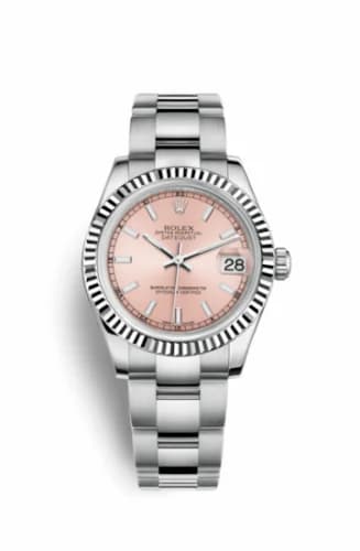 Rolex Datejust 31 Stainless Steel Fluted / Oyster / Pink 178274-0027 — фото часов Rolex Datejust 31 Stainless Steel Fluted / Oyster / Pink 178274-0027 — фото часов