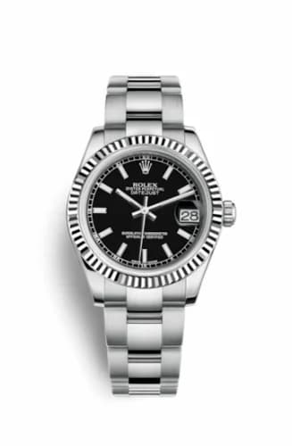Rolex Datejust 31 Stainless Steel Fluted / Oyster / Black 178274-0034 — фото часов Rolex Datejust 31 Stainless Steel Fluted / Oyster / Black 178274-0034 — фото часов