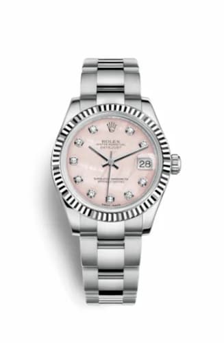 Rolex Datejust 31 Stainless Steel Fluted / Oyster / Pink MOP 178274-0040 — фото часов Rolex Datejust 31 Stainless Steel Fluted / Oyster / Pink MOP 178274-0040 — фото часов