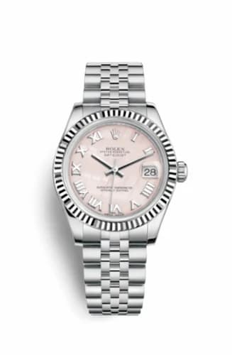 Rolex Datejust 31 Stainless Steel Fluted / Jubilee / Pink MOP Roman 178274-0044 — фото часов Rolex Datejust 31 Stainless Steel Fluted / Jubilee / Pink MOP Roman 178274-0044 — фото часов