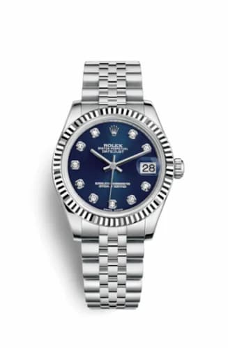Rolex Datejust 31 Stainless Steel Fluted / Jubilee / Blue - Diamond 178274-0048 — фото часов Rolex Datejust 31 Stainless Steel Fluted / Jubilee / Blue - Diamond 178274-0048 — фото часов