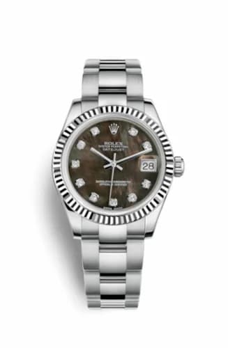 Rolex Datejust 31 Stainless Steel Fluted / Oyster / Black MOP 178274-0051 — фото часов Rolex Datejust 31 Stainless Steel Fluted / Oyster / Black MOP 178274-0051 — фото часов