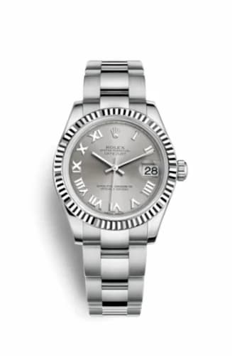 Rolex Datejust 31 Stainless Steel Fluted / Oyster / Rhodium Roman 178274-0062 — фото часов Rolex Datejust 31 Stainless Steel Fluted / Oyster / Rhodium Roman 178274-0062 — фото часов