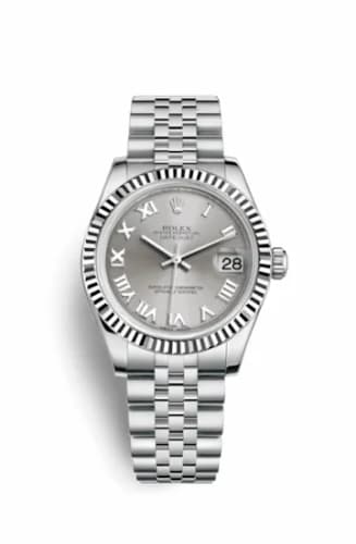 Rolex Datejust 31 Stainless Steel Fluted / Jubilee / Rhodium Roman 178274-0063 — фото часов Rolex Datejust 31 Stainless Steel Fluted / Jubilee / Rhodium Roman 178274-0063 — фото часов