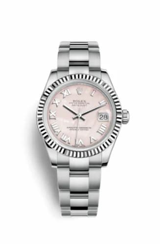 Rolex Datejust 31 Stainless Steel Fluted / Oyster / Pink MOP - Roman 178274-0068 — фото часов Rolex Datejust 31 Stainless Steel Fluted / Oyster / Pink MOP - Roman 178274-0068 — фото часов
