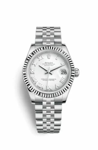 Rolex Datejust 31 Stainless Steel Fluted / Jubilee / White - Roman 178274-0073 — фото часов Rolex Datejust 31 Stainless Steel Fluted / Jubilee / White - Roman 178274-0073 — фото часов