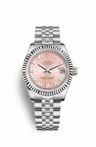 Rolex Datejust 31 Stainless Steel Fluted / Jubilee / Pink Roman 178274-0077 — фото часов Rolex Datejust 31 Stainless Steel Fluted / Jubilee / Pink Roman 178274-0077 — фото часов