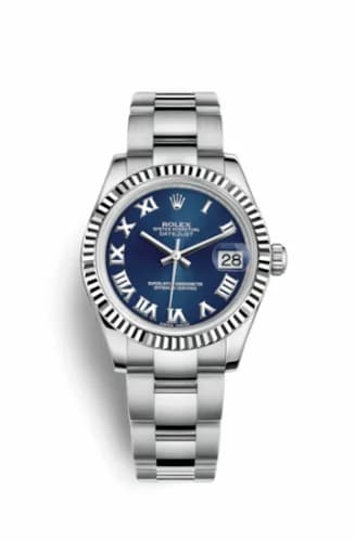 Rolex Datejust 31 Stainless Steel Fluted / Oyster / Blue - Roman 178274-0080 — фото часов Rolex Datejust 31 Stainless Steel Fluted / Oyster / Blue - Roman 178274-0080 — фото часов
