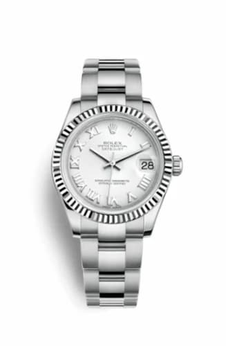 Rolex Datejust 31 Stainless Steel Fluted / Oyster / White - Roman 178274-0082 — фото часов Rolex Datejust 31 Stainless Steel Fluted / Oyster / White - Roman 178274-0082 — фото часов