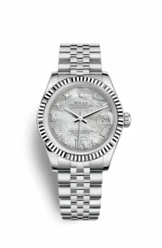 Rolex Datejust 31 Stainless Steel Fluted / Jubilee / MOP Roman 178274-0086 — фото часов Rolex Datejust 31 Stainless Steel Fluted / Jubilee / MOP Roman 178274-0086 — фото часов