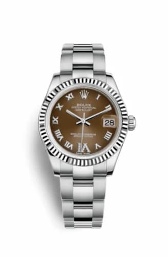 Rolex Datejust 31 Stainless Steel Fluted / Oyster / Bronze - Roman 178274-0089 — фото часов Rolex Datejust 31 Stainless Steel Fluted / Oyster / Bronze - Roman 178274-0089 — фото часов