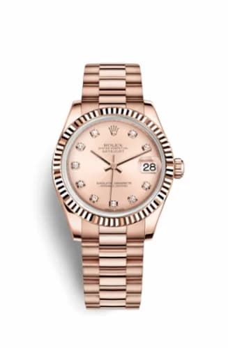 Rolex Datejust 31 Everose Fluted / President / Pink Diamonds 178275f-0008 — фото часов Rolex Datejust 31 Everose Fluted / President / Pink Diamonds 178275f-0008 — фото часов
