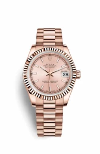 Rolex Datejust 31 Everose Fluted / President / Pink 178275f-0017 — фото часов Rolex Datejust 31 Everose Fluted / President / Pink 178275f-0017 — фото часов