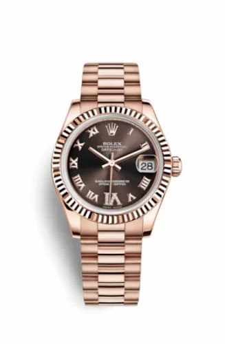 Rolex Datejust 31 Everose Fluted / President / Chocolate Roman 178275f-0031 — фото часов Rolex Datejust 31 Everose Fluted / President / Chocolate Roman 178275f-0031 — фото часов