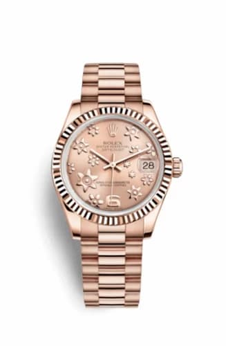 Rolex Datejust 31 Everose Fluted / President / Pink Floral 178275f-0032 — фото часов Rolex Datejust 31 Everose Fluted / President / Pink Floral 178275f-0032 — фото часов